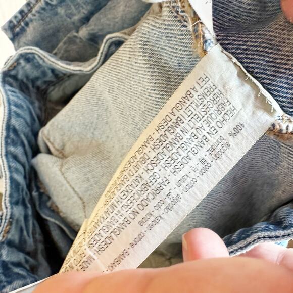 Zara Mid-Rise Cargo Blue Straight Leg Jeans Women's sz 2 - Picture 12 of 16